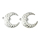 Tibetan Style Hammered Metal Crescent Moon Links connectors for Dangle Charms(X-EA291Y)-3