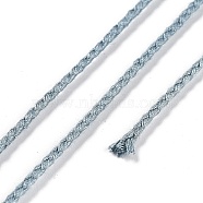 20M Polyester Braided Cord for Jewelry Making, Round, Light Steel Blue, 2mm, about 21.87 Yards(20m)/Roll(OCOR-G015-04A-27)