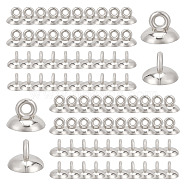 200Pcs Plastic Bead Cap Pendant Bails, for Globe Glass Bubble Cover Pendants, Platinum, 7x10mm, Hole: 2mm, Inner Diameter: 9mm(KY-SC0001-68P)