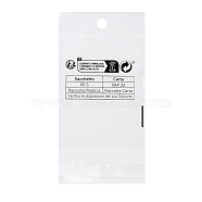 Rectangle Plastic Self Top Seal Bags, Resealable Bags, White, 14x7x0.1cm(OPP-B006-03B-01)