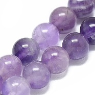 Natural Amethyst Beads Strands, Round, 6.5mm, Hole: 0.8mm, about 28pcs/strand, 6.8 inch(17.5cm)(X-G-G791-11-B01)