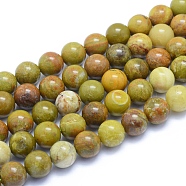 Natural Yellow Opal Beads Strands, Round, 10~10.5mm, Hole: 0.8mm, about 40pcs/strand, 15.35 inch(39cm)(G-L552H-08C)