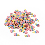 Handmade Polymer Clay Cabochons, Tumbler Toy, Colorful, 8x4.5~5x0.8~1mm, about 25000pcs/1000g(CLAY-A002-18)