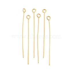 Ion Plating(IP) 304 Stainless Steel Eye Pins, Real 18K Gold Plated, 21 Gauge, 23x0.7mm, Hole: 1.9mm(STAS-I320-B16-G)