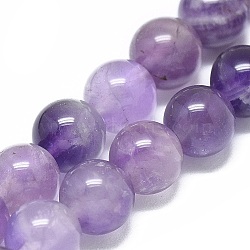 Natural Amethyst Beads Strands, Round, 6.5mm, Hole: 0.8mm, about 28pcs/strand, 6.8 inch(17.5cm)(X-G-G791-11-B01)