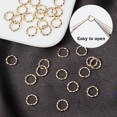 CREATCABIN 200Pcs Brass Open Jump Rings(KK-CN0001-22)-4