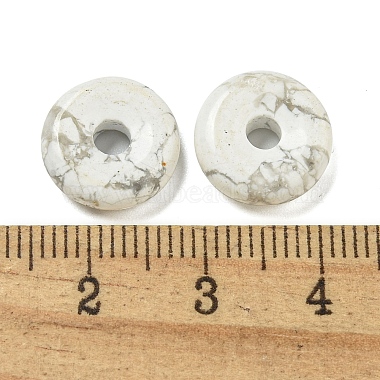 Natural Howlite Donut/Pi Disc Charms(G-G142-01G)-3