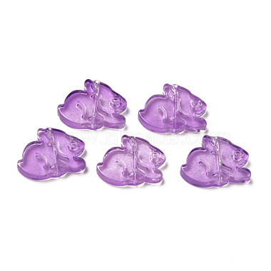 Medium Orchid Rabbit Glass Beads