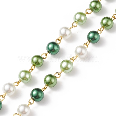 Handgefertigte Perlenkette aus Glasperlen(AJEW-JB01134-03)-3
