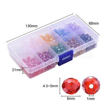 500Pcs 10 Style Baking Paint & Electroplate Glass Beads(EGLA-YW0001-20A)-4