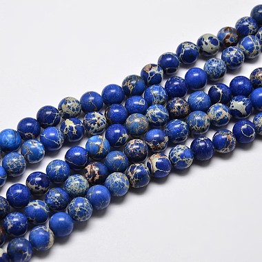 6mm Blue Round Regalite Beads