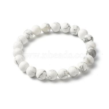 Natural Howlite Stretch Bracelets Set for Girl Women(BJEW-JB06805-03)-3