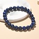 Lapis naturelles bracelets élastiques en perles lazuli(X-BJEW-K212-B-047)-6