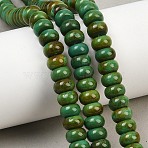 Natural Magnesite Beads Strands, Dyed & Heated, Rondelle, Smooth, Sea Green, 8x5mm, Hole: 1mm, about 82pcs/strand, 15.75''(40cm)(G-Z143-H01-02B)
