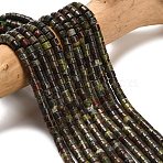 Natural Dragon Blood Beads Strands, Disc, Heishi Beads, 3x2.5mm, Hole: 0.6mm, about 148pcs/strand, 15.31''(38.9cm)(G-P608-A11-01)