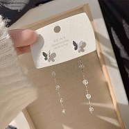 Imitation Pearl Tassel Earrings, Butterfly(RQ6220-2)