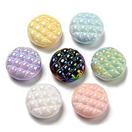 UV Plating Acrylic Beads, Iridescent, Rondelle, Mixed Color, 20~20.5x9mm, Hole: 3mm(OACR-H022-09)