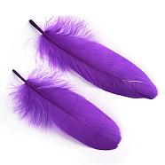 Goose Feather Costume Accessories, Dyed, Blue Violet, 160~215x36~47mm(FIND-Q044-06)