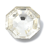 Faceted Glass Rhinestone Cabochons, Pointed Back, Octagon, Crystal, 23x23x10mm(GGLA-C032-05G)