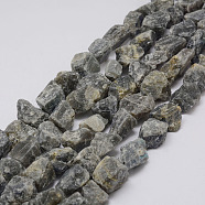 Raw Rough Natural Labradorite Beads Strands, Nuggets, 15~20x14~18x10~14mm, Hole: 1mm, about 25pcs/strand, 14.9 inch(38cm)(G-F403-12)