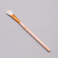 Wooden Paint Brush, with Wool, Clay Tool, BurlyWood, 18.5x1.3x0.75cm(AJEW-WH0237-08F)