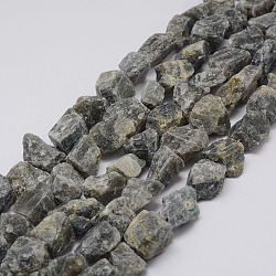 Raw Rough Natural Labradorite Beads Strands, Nuggets, 15~20x14~18x10~14mm, Hole: 1mm, about 25pcs/strand, 14.9 inch(38cm)(G-F403-12)