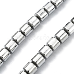 Electroplated Synthetic Non-magnetic Hematite Beads Strands, Long-Lasting Plated, Coloum, Platinum Plated, 12~13x12~13mm, Hole: 0.8~0.9mm, about 33pcs/strand, 15.71~15.79 inch(39.9~40.1cm)(G-C024-03A)
