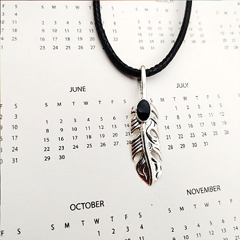 Feather Pendant Necklaces for Men and Women