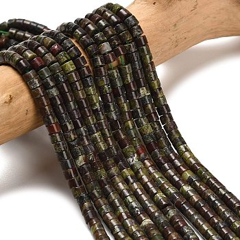 Natural Dragon Blood Beads Strands, Disc, Heishi Beads, 3x2.5mm, Hole: 0.6mm, about 148pcs/strand, 15.31''(38.9cm)