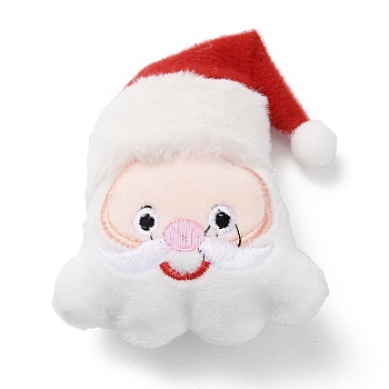 Christmas Theme Wool Cloth Brooches, with Iron Pins, for Backpack Clothes, Santa Claus, 94.5x72.5x25mm