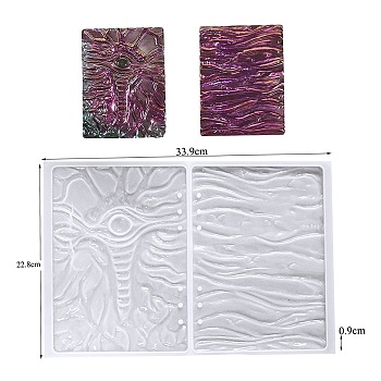 DIY Silicone Molds, Resin Casting Molds, For UV Resin, Epoxy Resin Jewelry Making, White, 339x228x9mm
