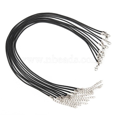 2mm Black Waxed Cotton Cord Necklace Making