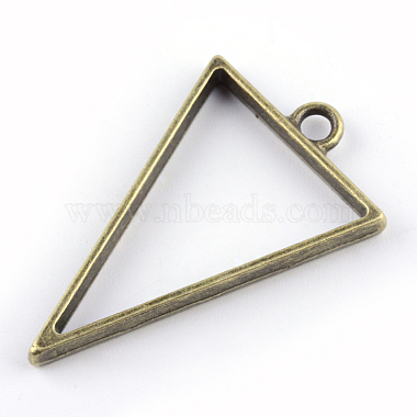 Pendentifs lunette arrière de triangle en alliage plaqué rack(PALLOY-S047-09F-FF)-2