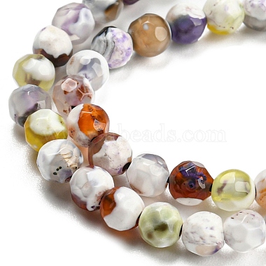 Dyed Natural Fire Crackle Agate Beads Strands(G-G007-01D)-4