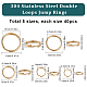 200pcs 5 Styles 304 Stainless Steel Split Rings(STAS-SC0005-97)-2