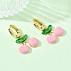 Brass & Enamel Hoop Dangle Earrings for Women(EJEW-A167-20G-01)-2