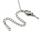 201 collier pendentif trèfle en acier inoxydable avec chaînes forçat(NJEW-Q317-28P)-3