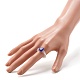 Подсолнечник ручной работы миллефиори стеклянные бусины кольцо на палец для девочек подростков женщин(RJEW-JR00381)-4