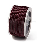Polyester Braided Cord, Coconut Brown, 2mm, about 21.87 Yards(20m)/Roll(OCOR-F010-D11-2mm)