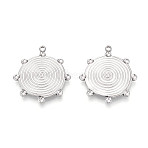 304 Stainless Steel Pendants, Vortex Charm, Stainless Steel Color, 25x22.5x2mm, Hole: 1.5mm(STAS-N108-67P)
