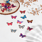 20Pcs 10 Colors Alloy Enamel Pendants, Butterfly Charms, Light Gold, Mixed Color, 21x15mm, 2pcs/color(ENAM-LP0001-71)
