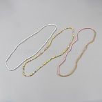 3Pcs 3 Colors Glass Seed Beads Waist Chain, Yellow, 670mm(SEED-WH20816-001B)