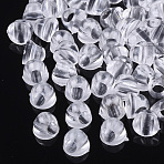 Acrylic Base for Hair Tie Making, Cabochon Base for Ponytail Holder, Elastic Hair Band Blanks, DIY Hair Accessories, Clear, 7x6mm, Hole: 4mm, about 450/50g(X-SACR-T344-14)