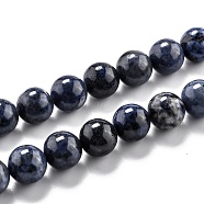 Natural Dumortierite Quartz Beads Strands, Round, 8.5mm, Hole: 1.2mm, about 45pcs/strand, 15.08''(38.3cm)(G-O199-07C)
