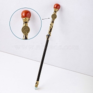 Natural Red Jasper Twelve Constellation Magic Wand, Cosplay Magic Wand, for Witches and Wizards, Aquarius, 300mm(PW-WG31255-01)