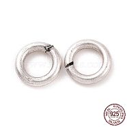 925 Sterling Silver Open Jump Rings, Antique Silver, 3.5x0.7mm, Inner Diameter: 1.9mm, about 300Pcs/10g(STER-D036-25AS-05)