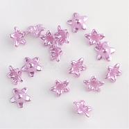 ABS Plastic Imitation Pearl Beads, Flower, Plum, 10x10.5x5mm, Hole: 1mm, about 1000pcs/bag(OACR-S010-A-Z11)