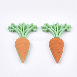 Resin Cabochons, Carrot, Coral, 30.5x21x5mm(X-CRES-T010-81)