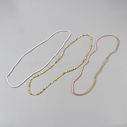 3Pcs 3 Colors Glass Seed Beads Waist Chain, Yellow, 670mm(SEED-WH20816-001B)