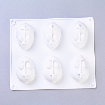 Bunny Silicone Molds for Easter, Resin Casting Molds, For UV Resin, Epoxy Resin Jewelry Making, Rabbit, White, 201x169x38mm
